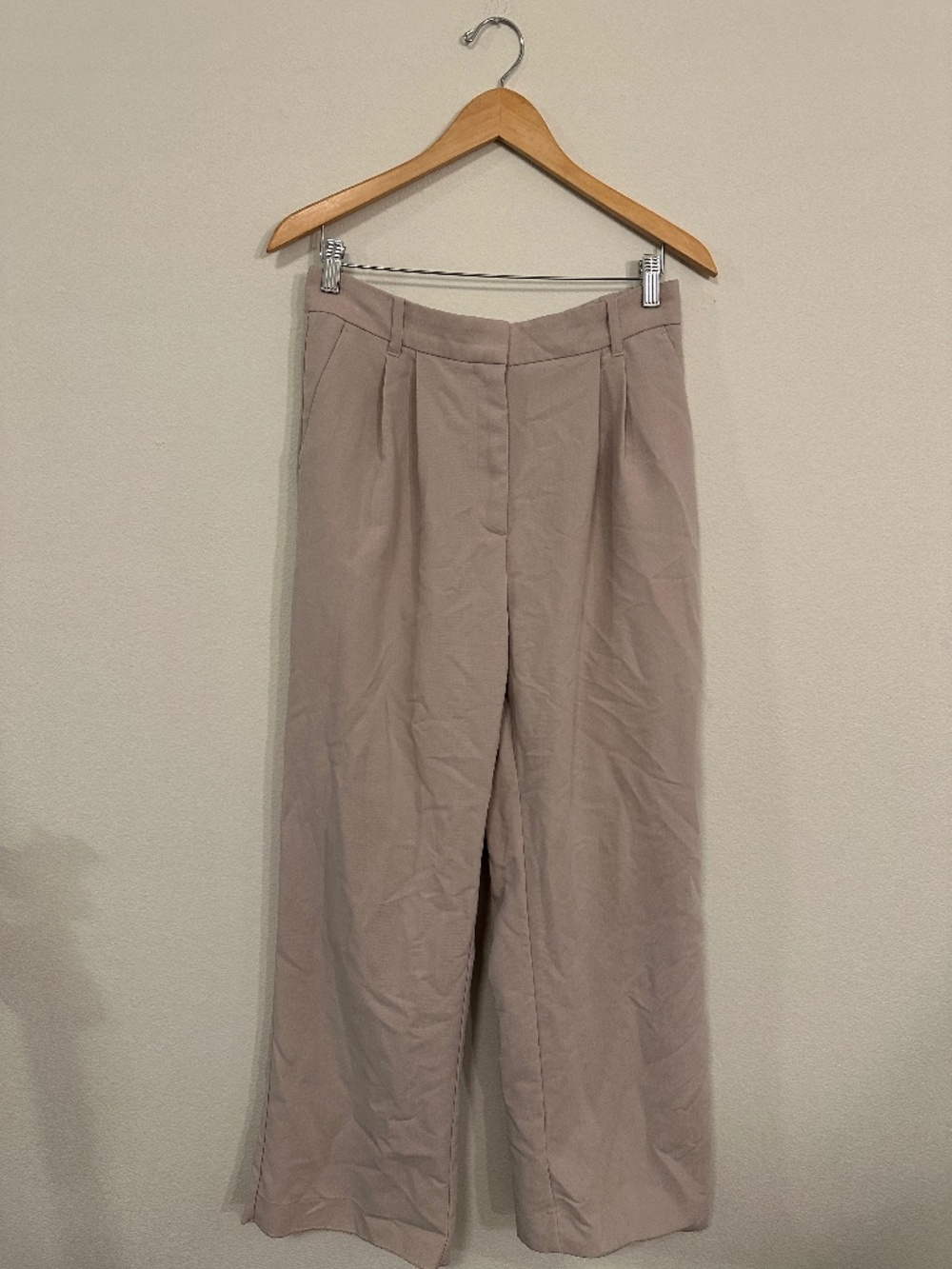 Abercrombie Fitch Sloane Wide Leg Pants Light Taupe Women's 31/12